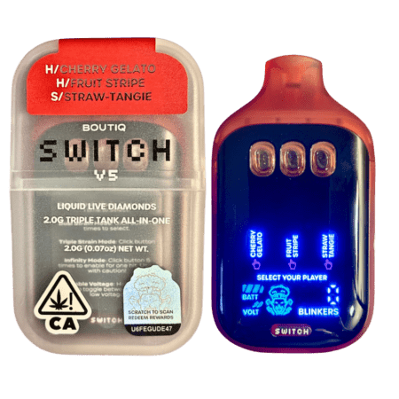 BOUTIQ SWITCH V5 (3 in 1) “CHERRY GELATO” (HYBRID) x “FRUIT STRIPE” (HYBRID) x “STRAW-TANGIE” (SATIVA)