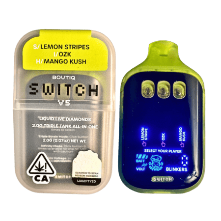 BOUTIQ SWITCH V5 (3 in 1) “LEMON STRIPES” (SATIVA) x “OZK” (INDICA) x “MANGO KUSH” (HYBRID)